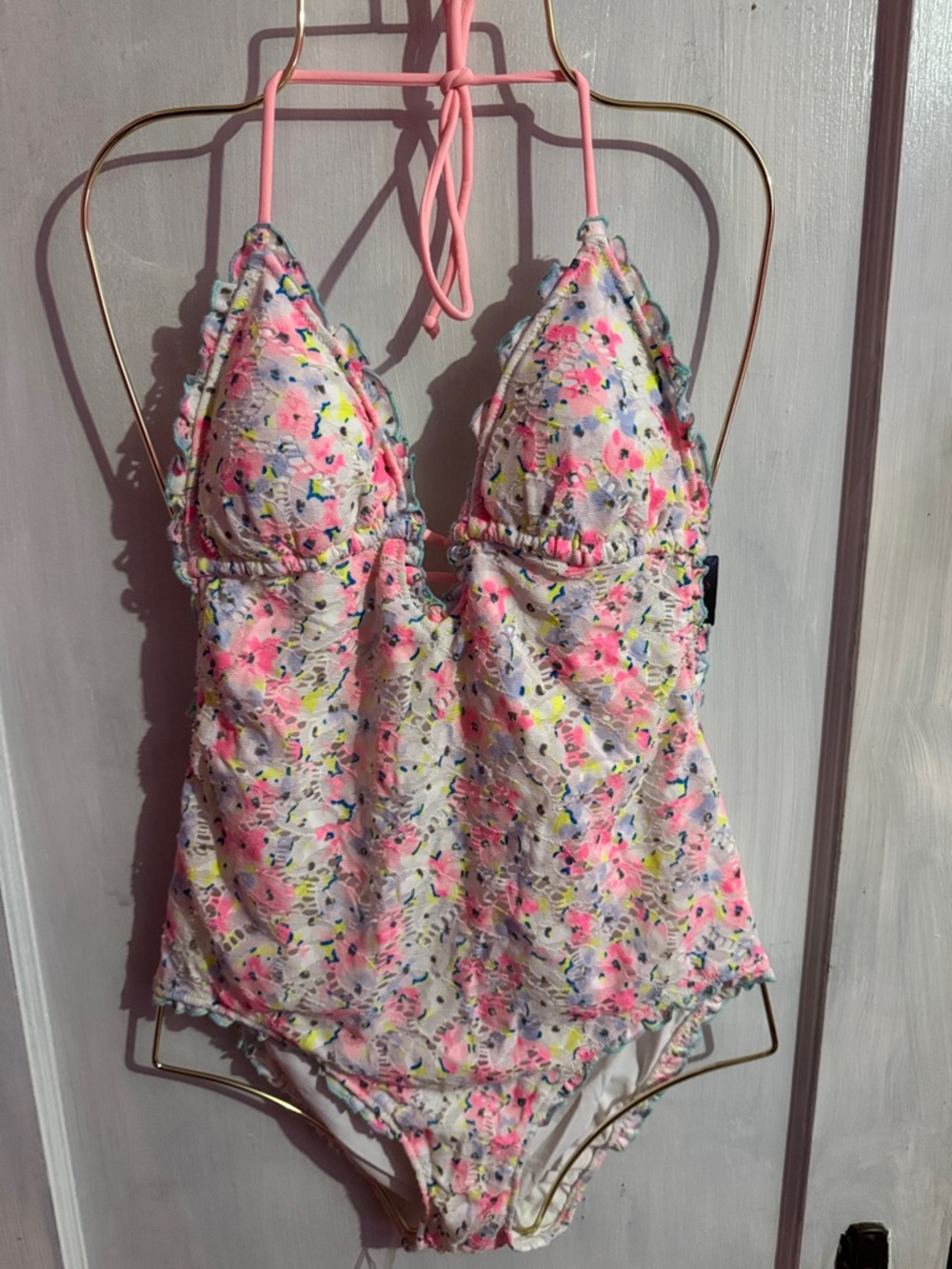 Victoria's Secret Floral Halter One-Piece Swimsuit